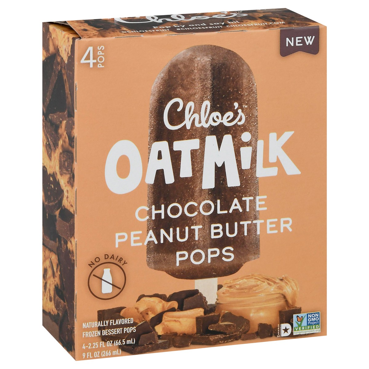 slide 11 of 14, Chloe's Chocolate Peanut Butter Oatmilk Pops, 9 fl oz
