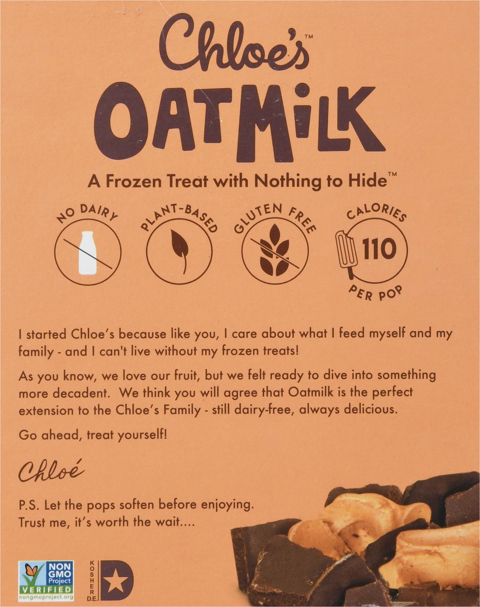slide 6 of 14, Chloe's Chocolate Peanut Butter Oatmilk Pops, 9 fl oz