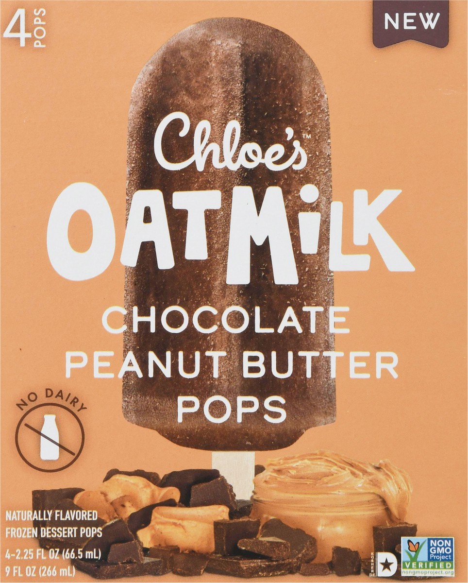 slide 3 of 14, Chloe's Chocolate Peanut Butter Oatmilk Pops, 9 fl oz