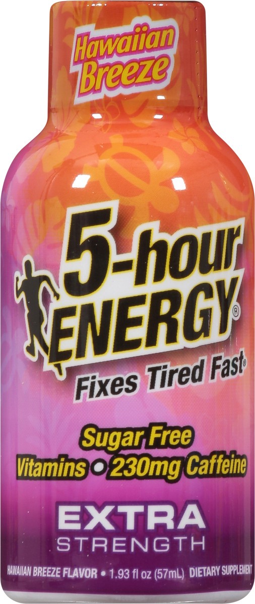 slide 5 of 13, 5-Hour Energy Fixes Tired Fast Extra Strength Hawaiian Breeze Energy Shot - 1.93 fl oz, 1.93 fl oz