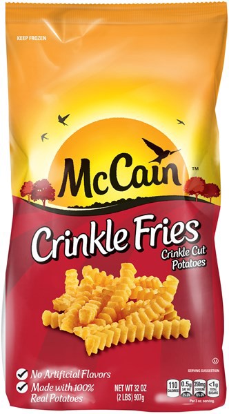 slide 1 of 11, McCain Crinkle Fries, 32 oz (Frozen Potatoes), 32 oz