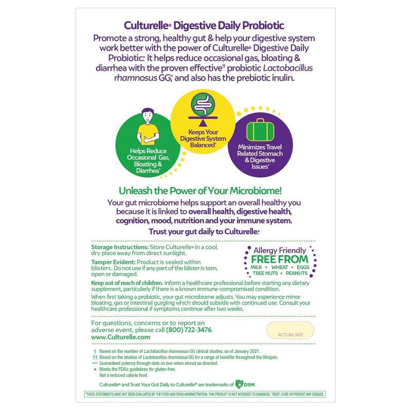 slide 5 of 7, Culturelle Probiotics Digestive Health Daily Probiotic - 30 CT, 30 ct