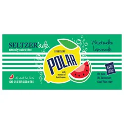 Polar Seltzer'ade Watermelon Lemonade, 8 Pack 12 fl oz Cans