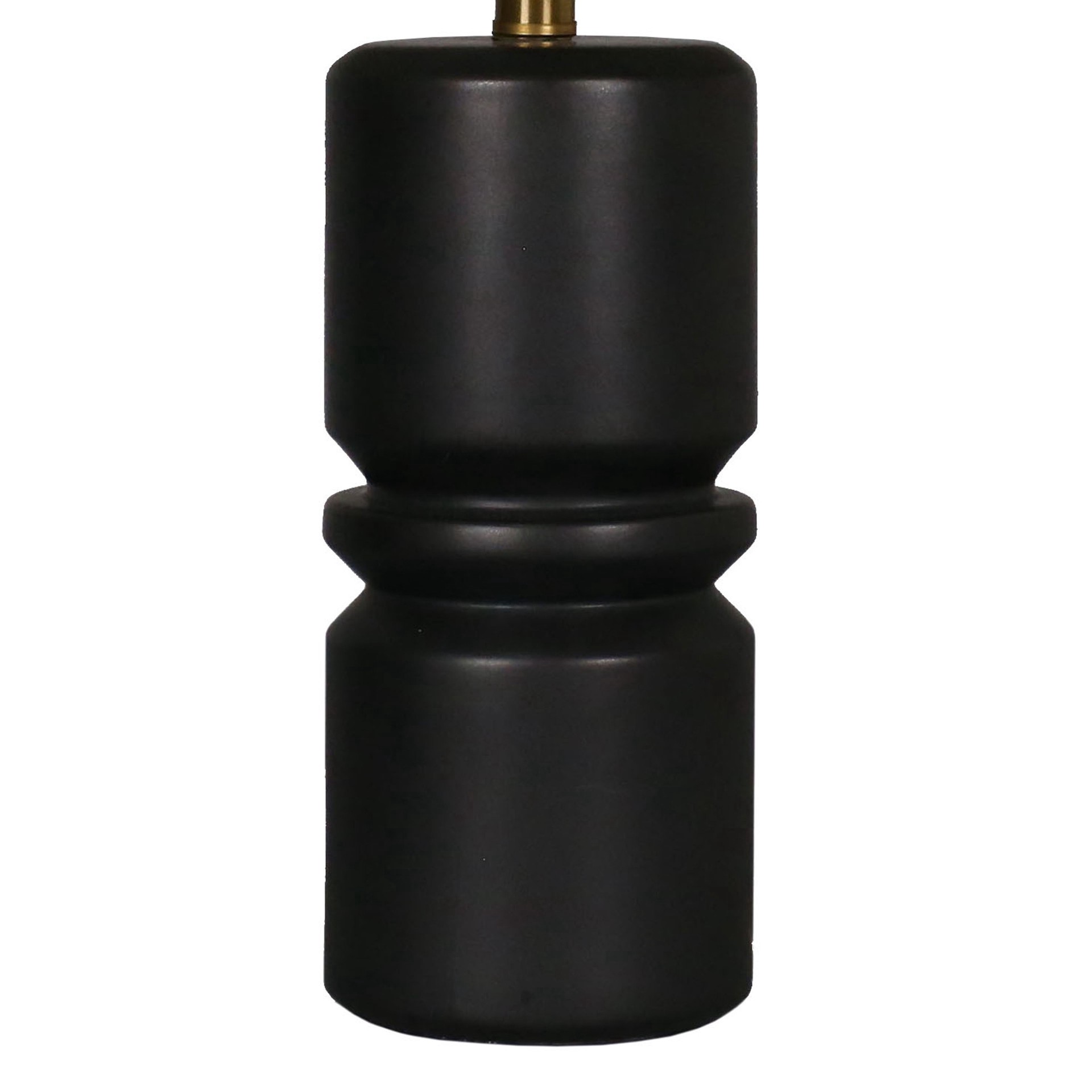 slide 3 of 4, 22" Black Ceramic Table Lamp With White Fabric Shade By Ashland, 22 in