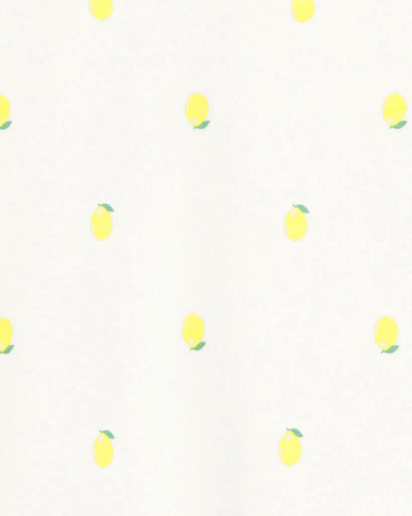 slide 2 of 2, Carter's Kid Lemon Print Short-Sleeve Fashion Top Ivory XL, XL