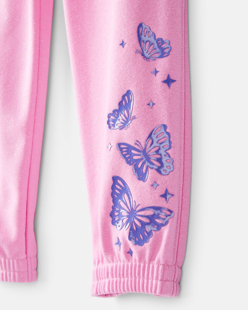 slide 3 of 4, Oshkosh Girls Wicked Glinda Sparkle Butterfly Joggers - Pink Pink 10, 1 ct