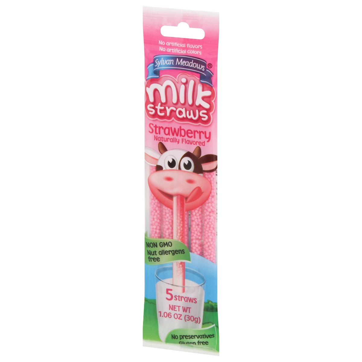 slide 4 of 9, Sylvan Meadows Strawberry Milk Straws 5 ea, 5 ct