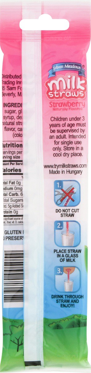 slide 9 of 9, Sylvan Meadows Strawberry Milk Straws 5 ea, 5 ct