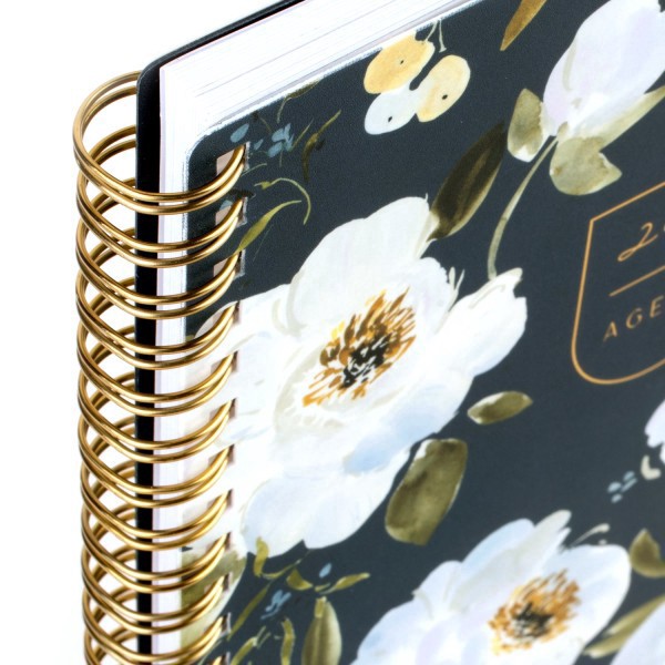 slide 9 of 9, 2025 Leah Bisch For Cambridge Weekly/Monthly Planner, 5-1/2"" X 8-1/2"", Navy Floral, January To December, Lb34-200, 1 ct