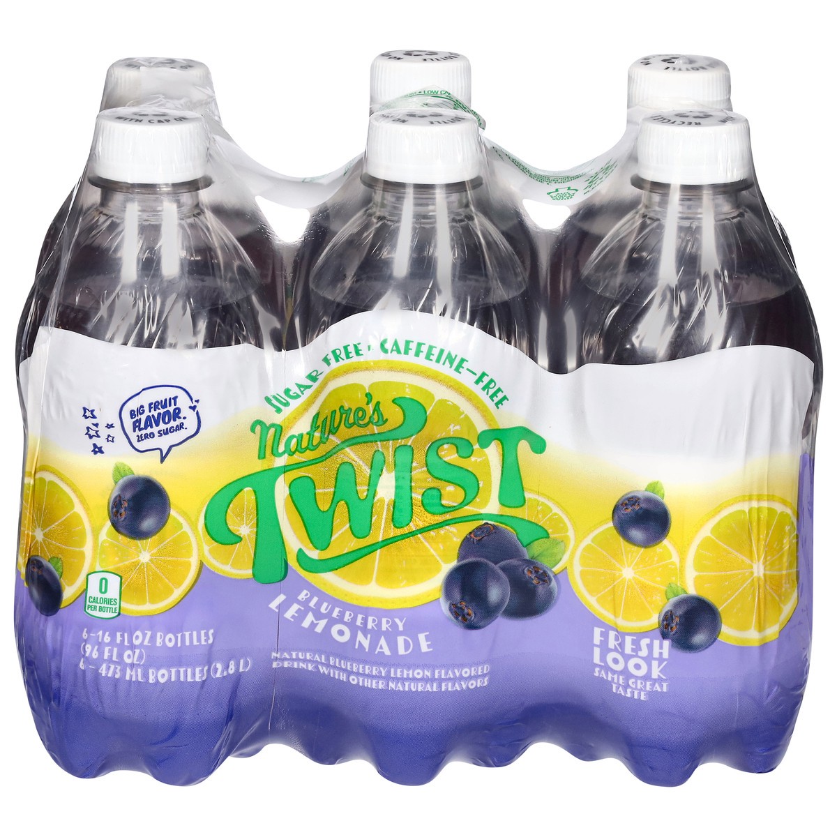 slide 1 of 14, Nature's Twist Sugar Free Blueberry Lemonade Flavored Drink - 6 ct; 16 fl oz, 6 ct; 16 fl oz