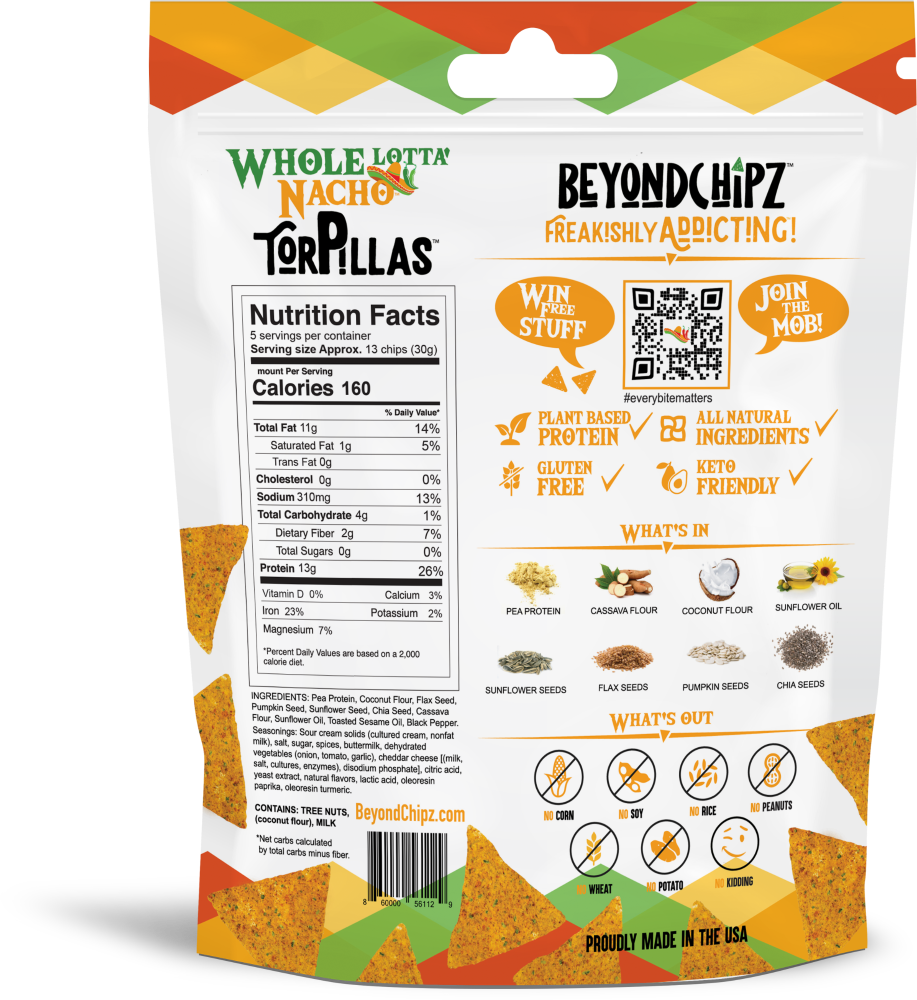 slide 1 of 2, Beyond Whole Lotta Nacho Chips, 5.3 oz