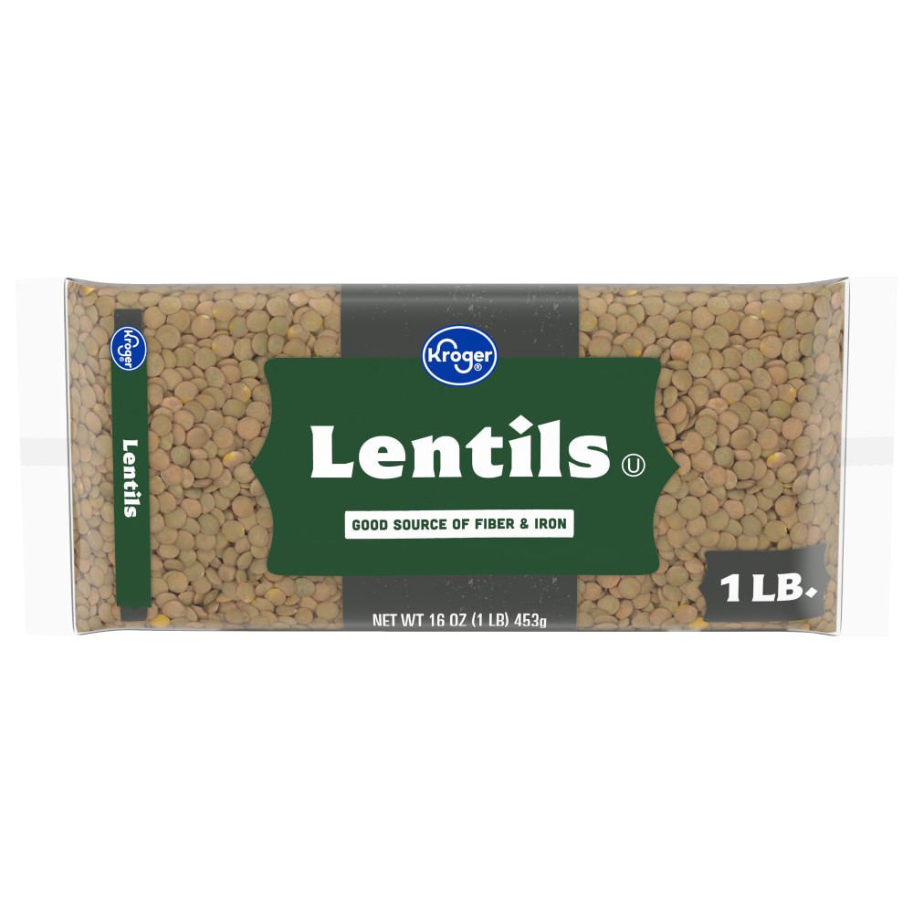 slide 1 of 4, Kroger Lentil Beans, 16 oz