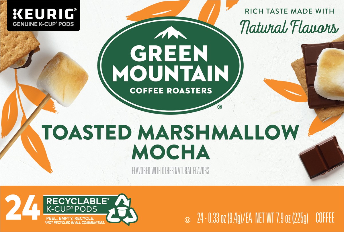 slide 9 of 11, Green Mountain Coffee Roasters Toasted Marshmallow Mocha Keurig Single-Serve K-Cup Pods, Light Roast Coffee, 24 Count, 24 ct