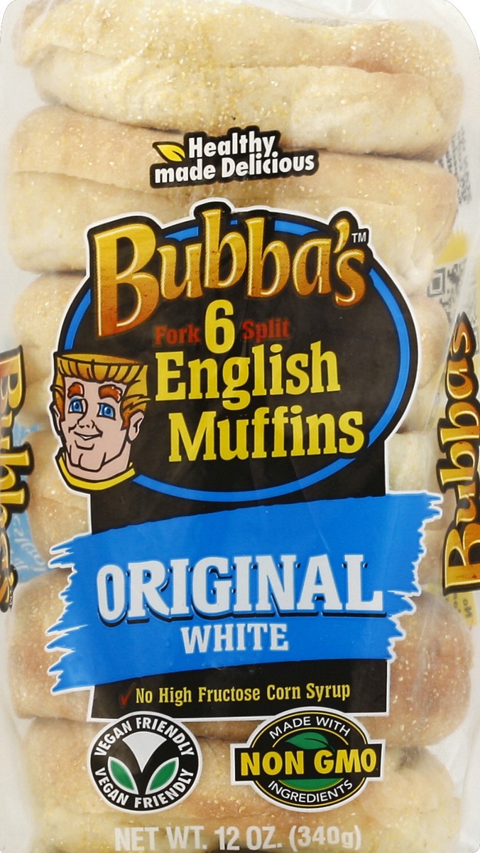 slide 5 of 5, Bubbas English Muffins 6 ea, 6 ct