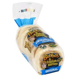 Bubba's Sliced Original English Muffins 6 Each