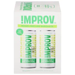 Improv Booze-Free Lime Margarita Cocktail 4 - 12 fl oz Cans