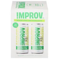Improv Booze-Free Lime Margarita Cocktail 4 - 12 fl oz Cans