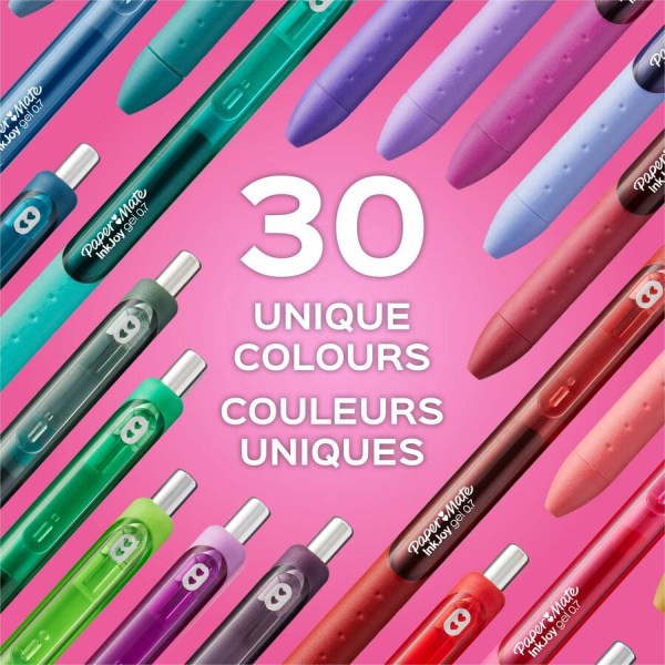 slide 9 of 10, Paper Mate InkJoy Gel Pens, Medium Point, 0.7 mm, Assorted Tropical Vacation Colors, Pack Of 4 Pens, 4 ct