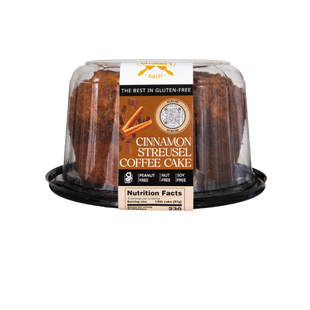 slide 3 of 3, Antonina's Gluten Free Cinnamon Streusel Coffee Cake, 16 oz