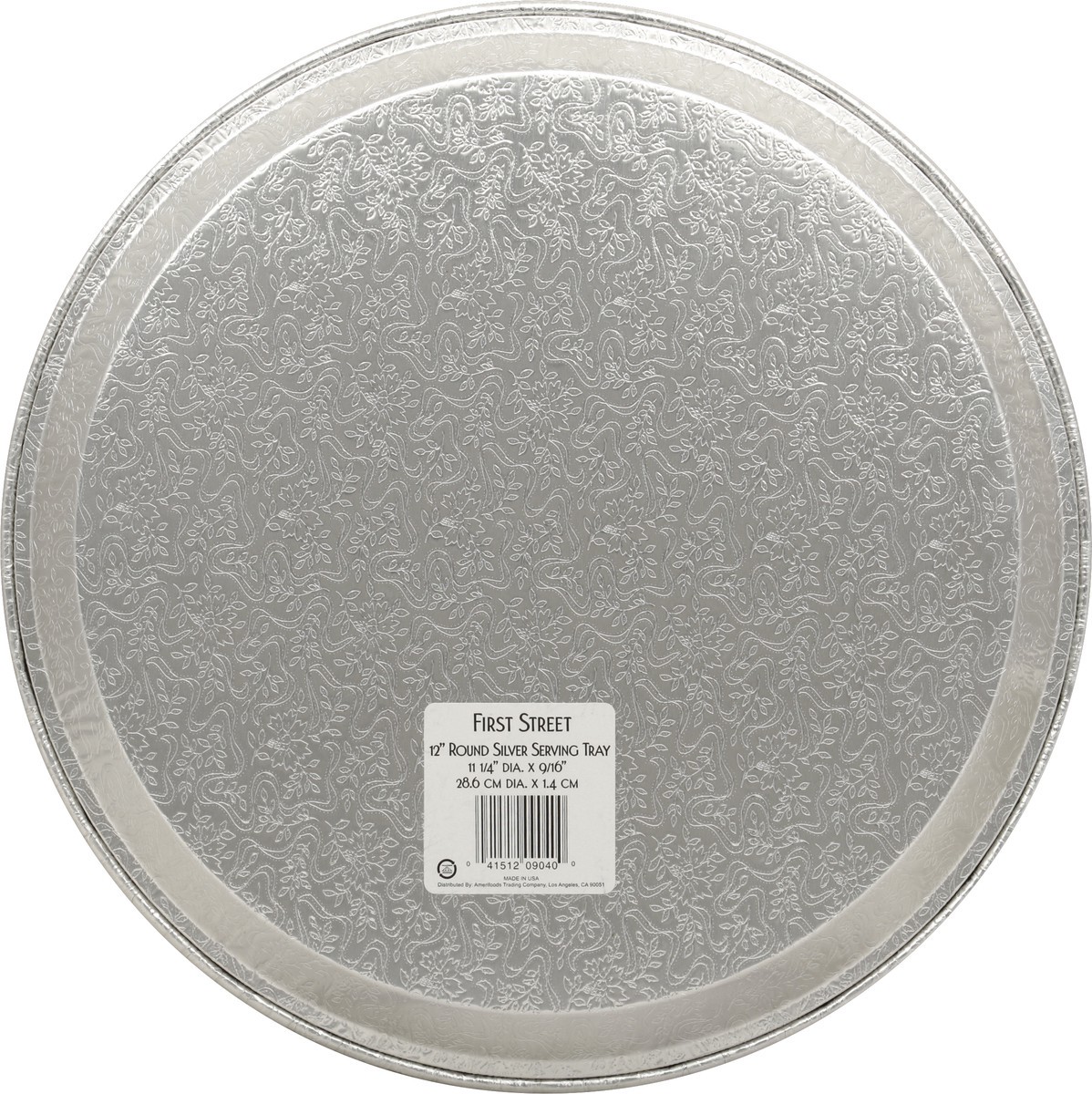 slide 3 of 6, First Street 12 Inch Silver Party Tray, 1 ct