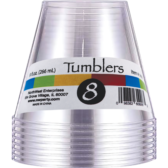 slide 1 of 1, 9Oz. Tumblers -Clear 8 Ct., 8 ct