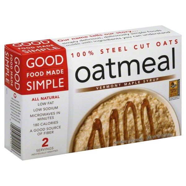 slide 1 of 1, Good Food Made Simple Vermont Maple Syrup Oatmeal, 16 oz