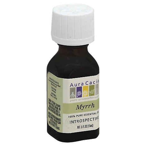 slide 1 of 1, Aura Cacia Essential Oil 100% Pure Myrrh -., 5 fl oz