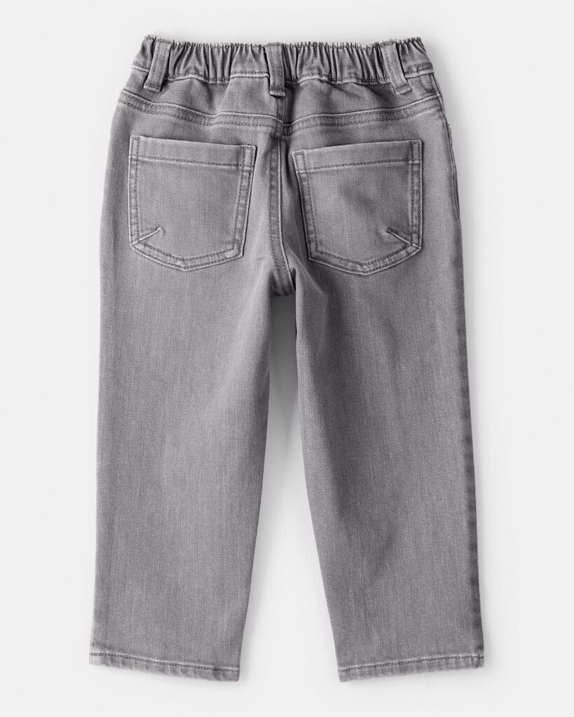 slide 2 of 3, Oshkosh Toddler Boy Tapered Washed Jeans - Grey Blue 2T, 1 ct