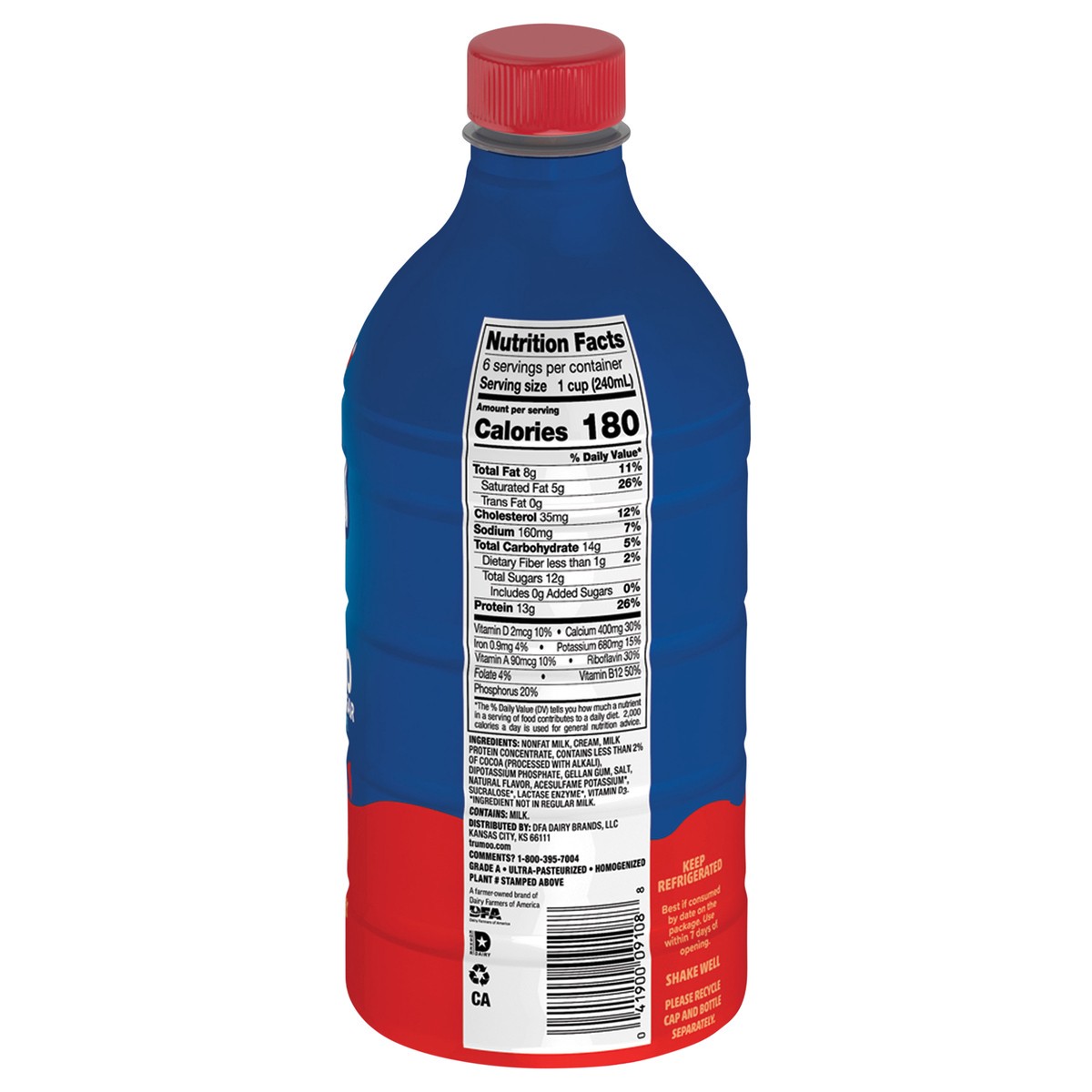 slide 9 of 15, Trumoo Milk Whole Chocolate Zero Added Sugar Lactose Free Protein Fortified Ultra Pasteurized 48 Fz - 48 FZ, 48 fl oz