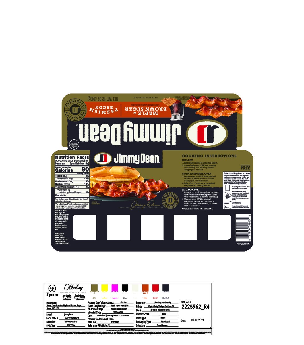 slide 7 of 8, Jimmy Dean Maple & Brown Sugar Premium Bacon, 12 oz Pack, 12 oz