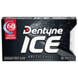 Dentyne Ice Arctic Chill Sugar Free Gum, 1 Pack of 16 Pieces