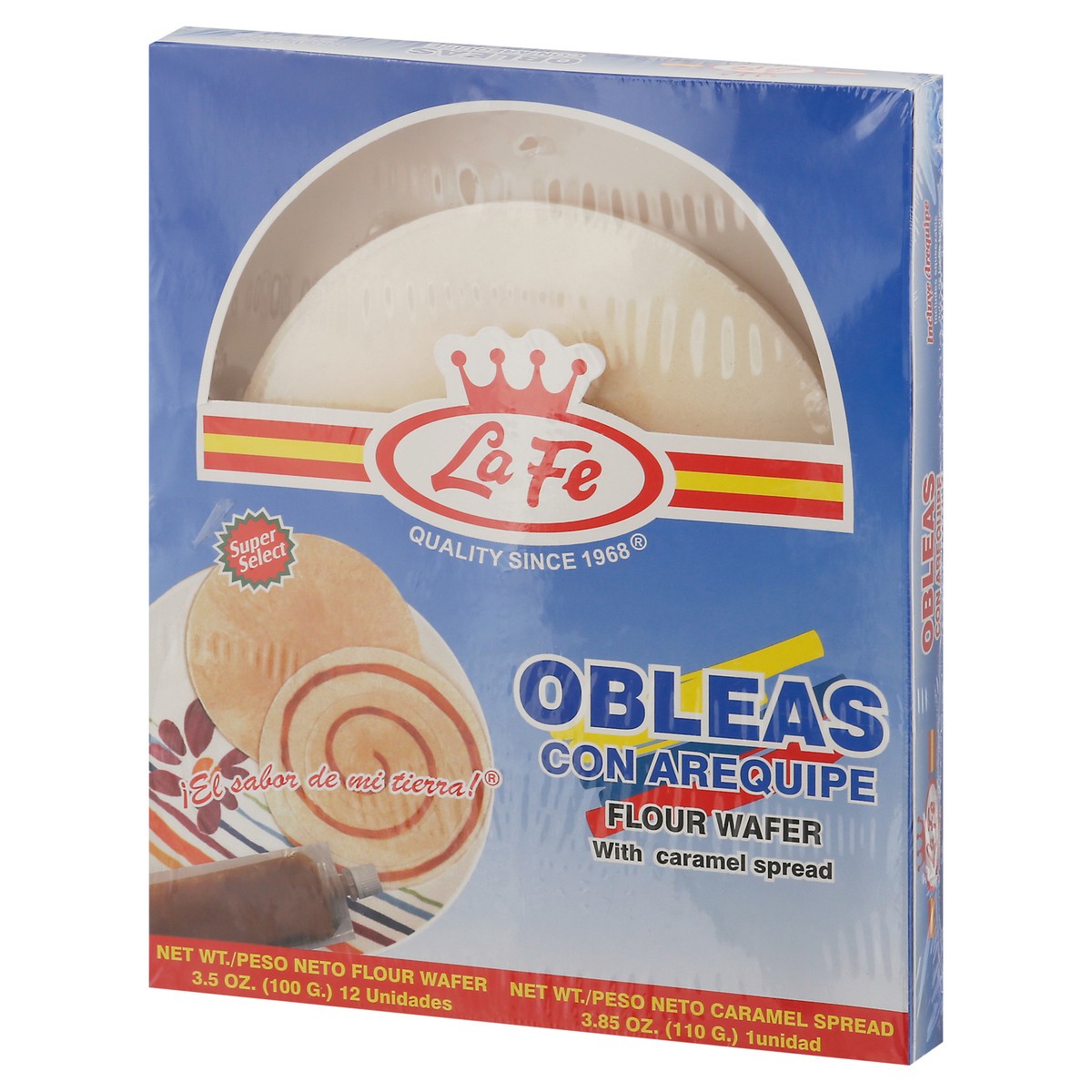 slide 12 of 13, La Fe Flour Wafer with Caramel Spread 1 ea, 7.76 oz