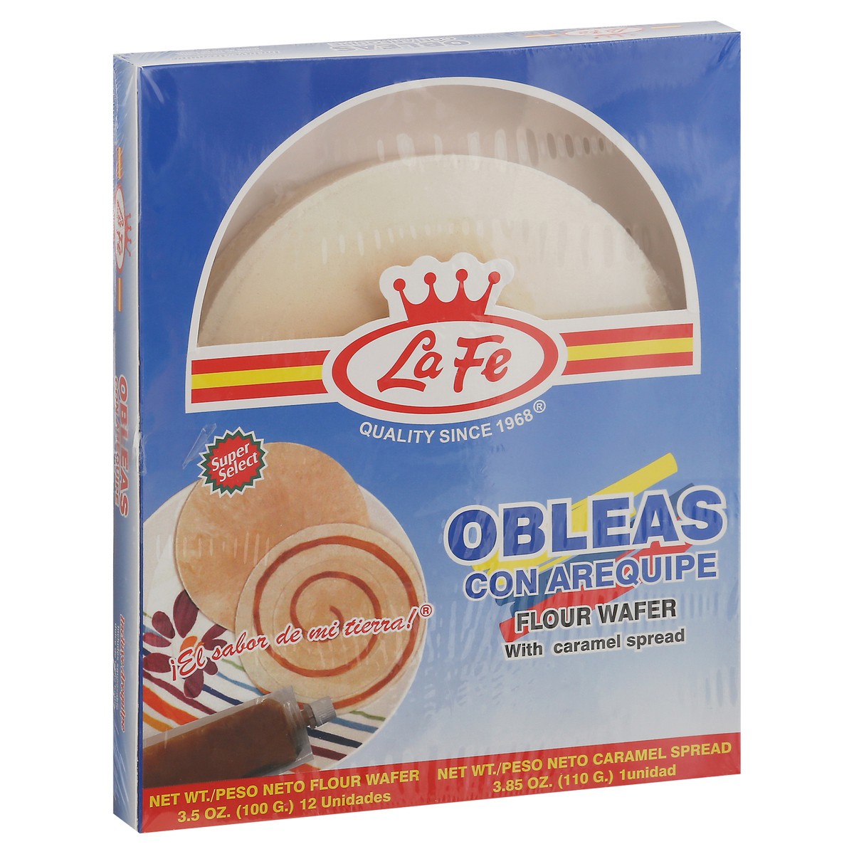 slide 5 of 13, La Fe Flour Wafer with Caramel Spread 1 ea, 7.76 oz