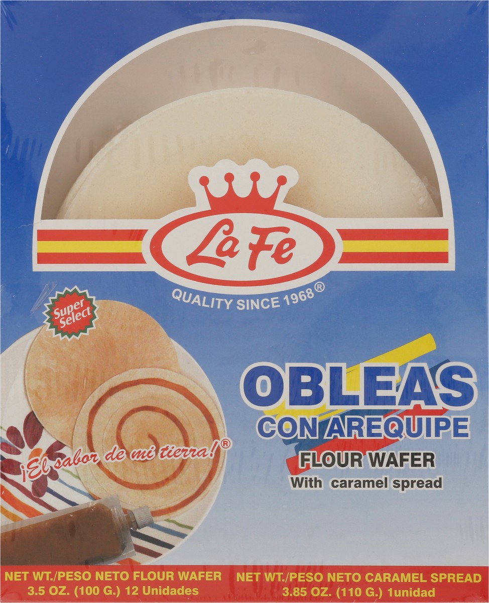 slide 13 of 13, La Fe Flour Wafer with Caramel Spread 1 ea, 7.76 oz