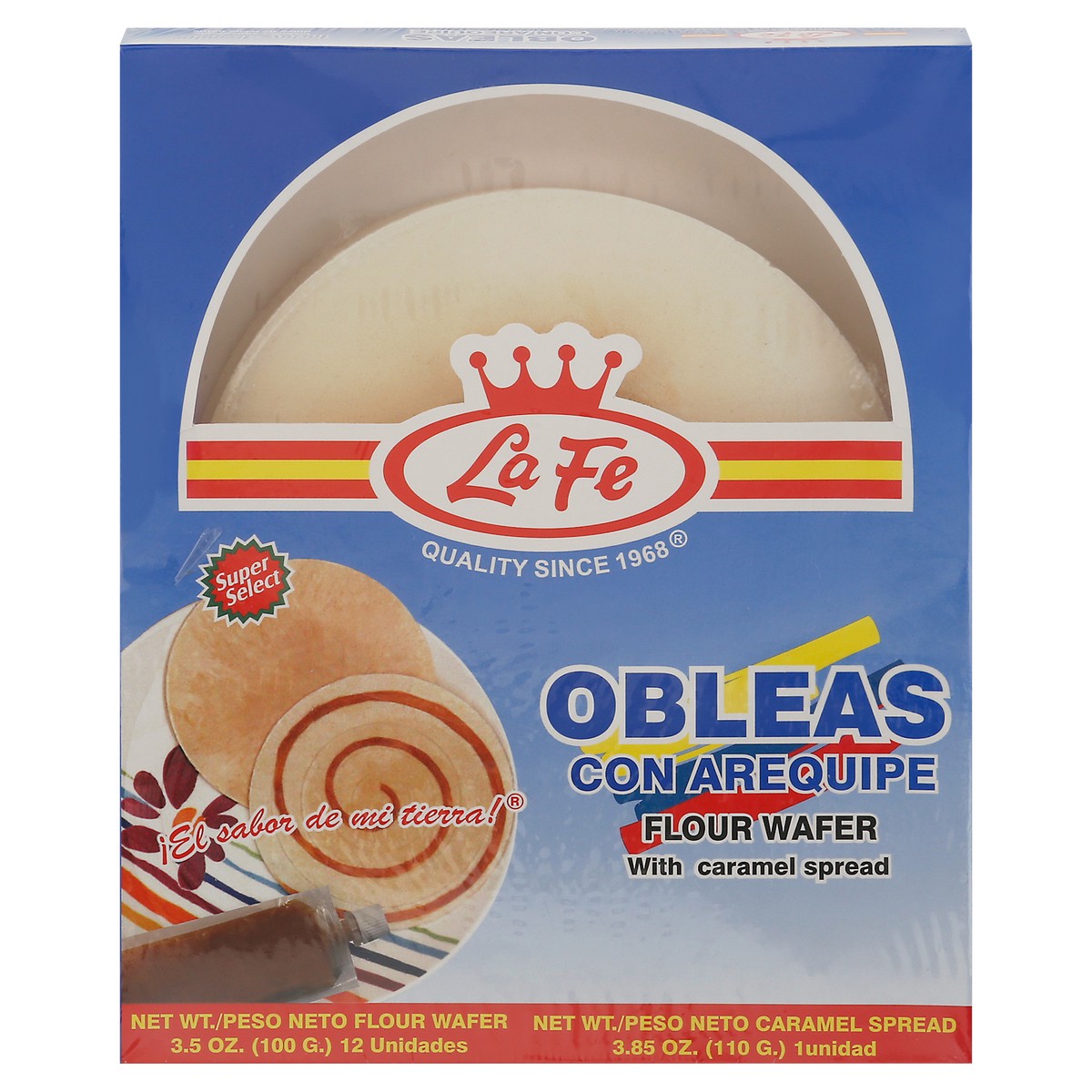 slide 11 of 13, La Fe Flour Wafer with Caramel Spread 1 ea, 7.76 oz