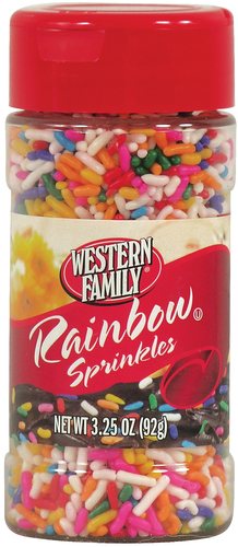 slide 1 of 1, Western Family Rainbow Sprinkles, 3.25 oz