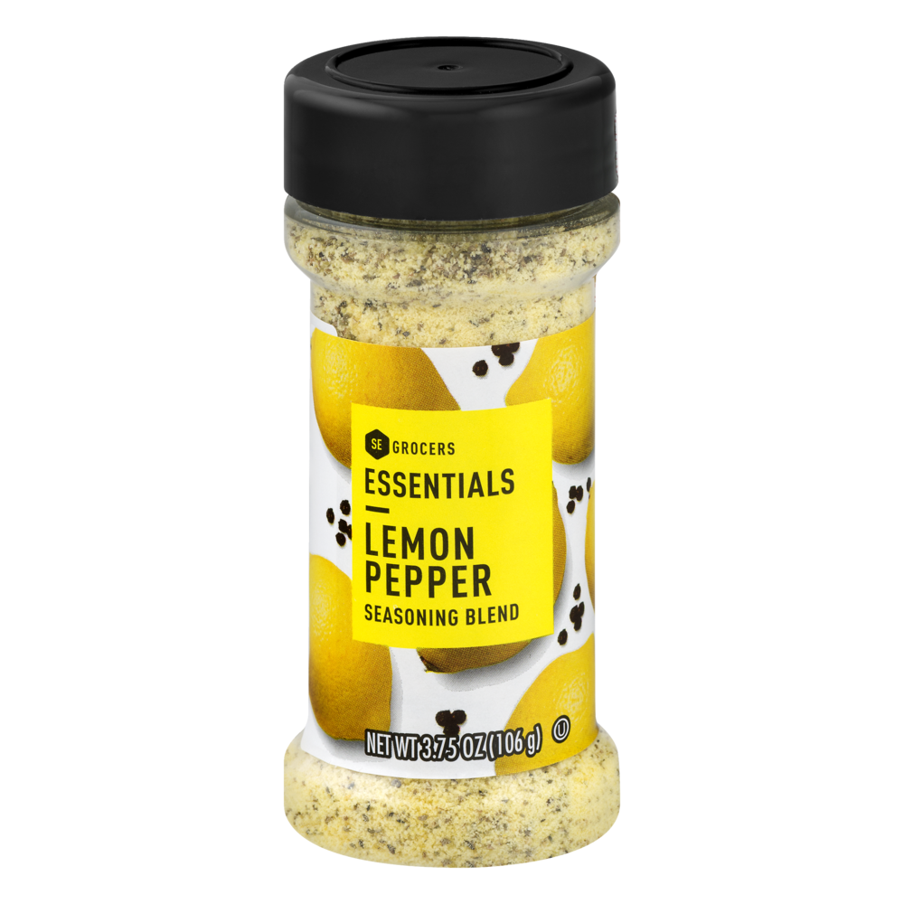 slide 1 of 1, Essentials Seasoning Blend Lemon Pepper, 3.7 oz