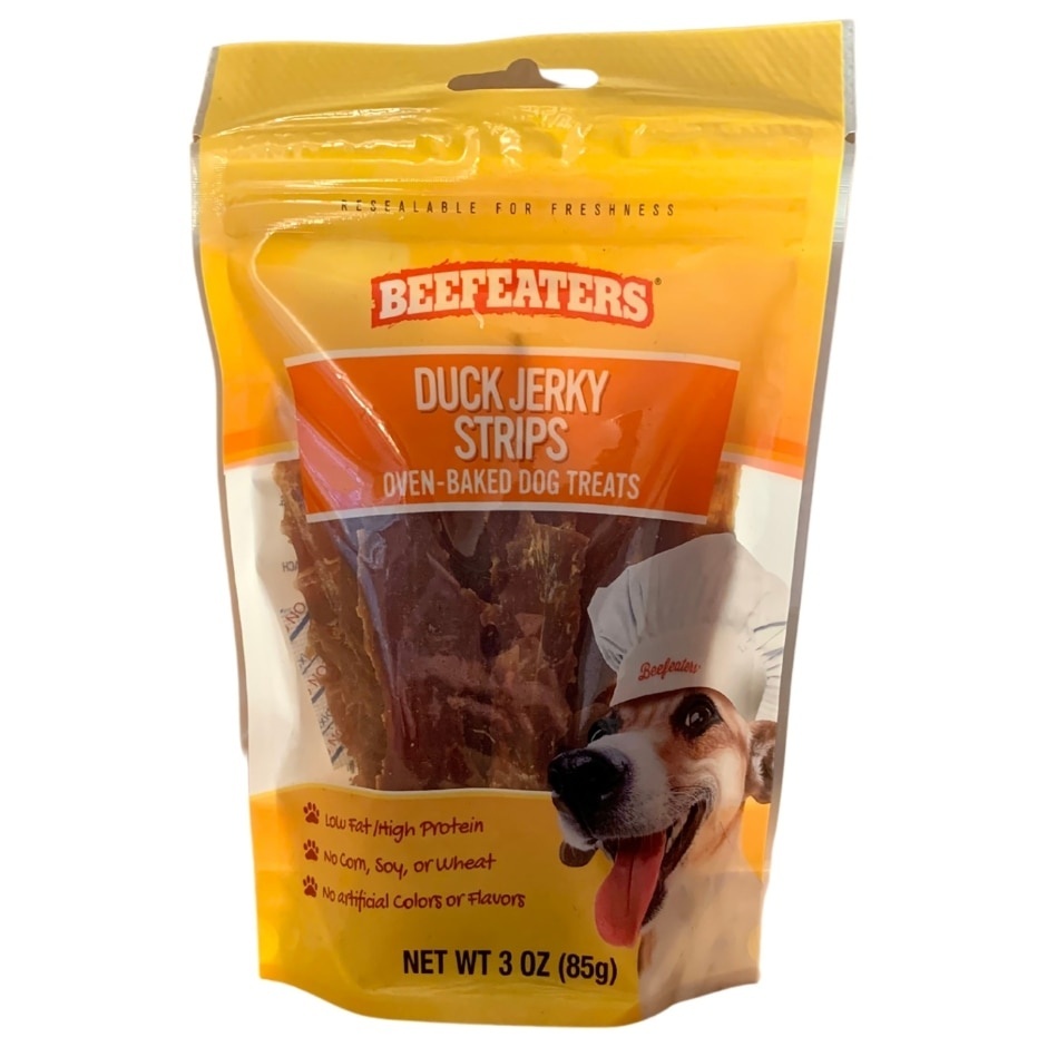 slide 1 of 1, Beefeaters Duck Jerky Strips, 3 oz