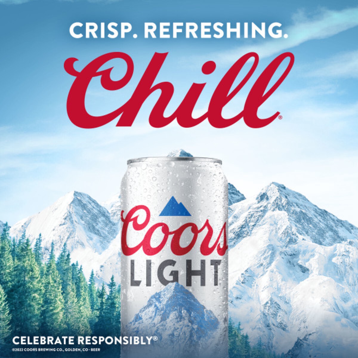 slide 2 of 4, Coors Crisp, clean and refreshing, Coors Light is an American-style light lager beer. This light beer has 4.2% ABV, 102 calories and 5 grams of carbs per 12-ounce serving., 288 oz