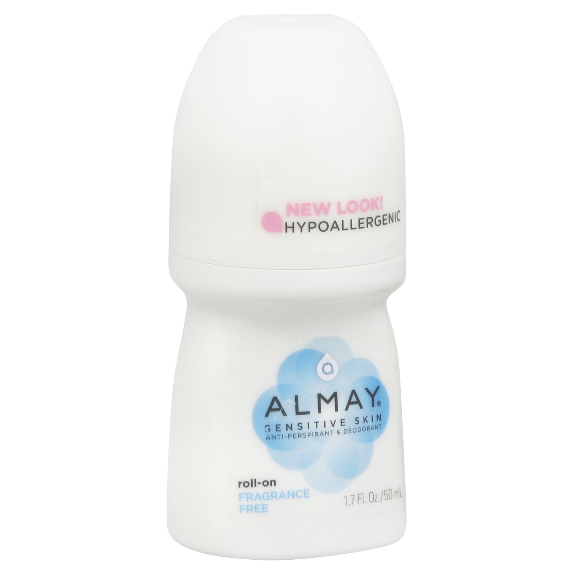 slide 1 of 1, Almay Sensitive Skin Roll-On Anti-Perspirant & Deodorant, Fragrance Free, 1.7 oz