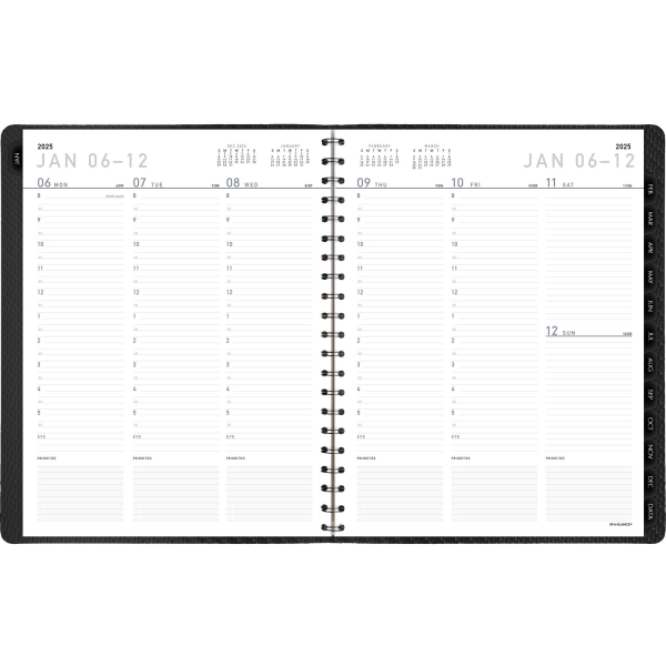 slide 4 of 4, 2025 At-A-Glance Contemporary Weekly/Monthly Planner, 8-1/4"" X 11"", Charcoal, January To December, 70950X45, 1 ct