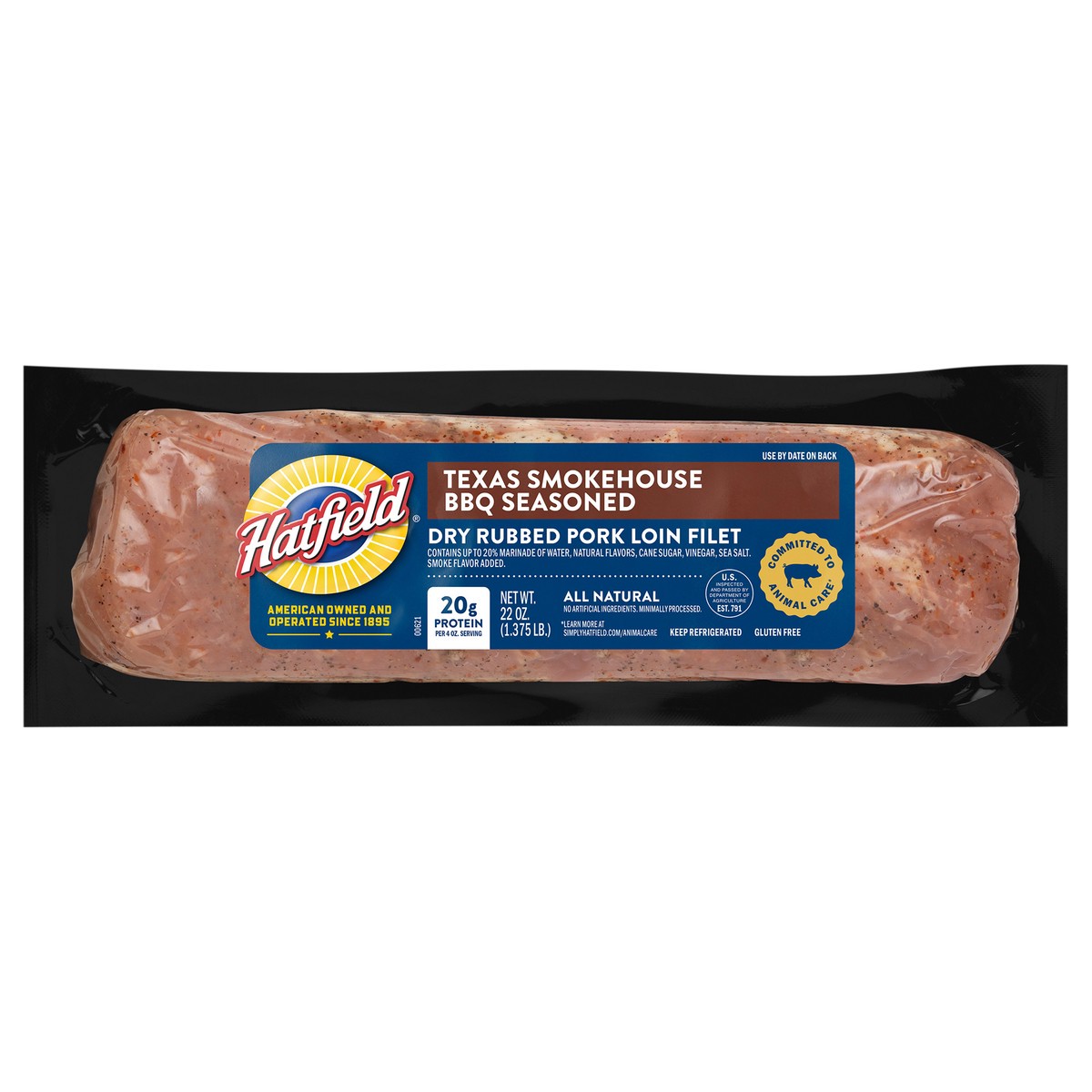 slide 1 of 14, Hatfield Texas Smokehouse BBQ Pork Loin Filet, 22 oz