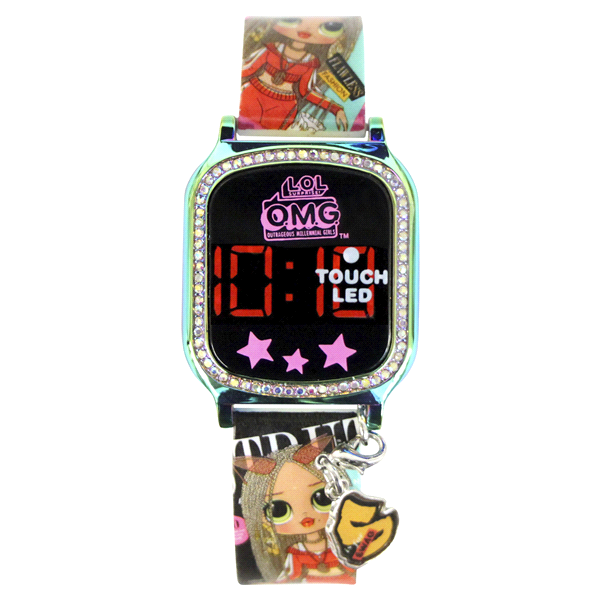 slide 1 of 1, L.O.L. Surprise! O.M.G. Touch Screen LED Charm Watch, One Size