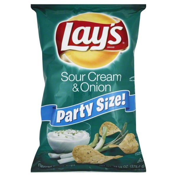 slide 1 of 5, Lay's Party Size! Sour Cream & Onion Potato Chips, 13.25 oz