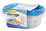 slide 1 of 1, Easy Pack Square Food Storage Containers, 3 ct