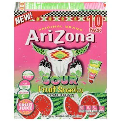 AriZona Sour Watermelon Fruit Snacks - 10 x 0.9 oz Bags