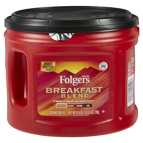 slide 1 of 3, Folgers Breakfast Blend Light Roast Coffee - 29.2 oz, 29.2 oz