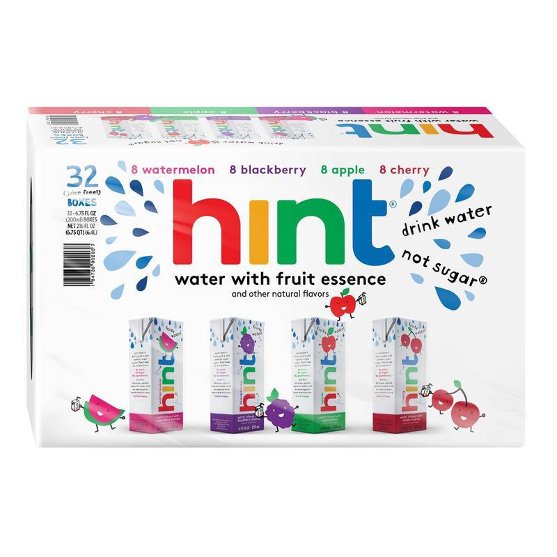 slide 1 of 1, Hint Kids Water with Fruit Essence Variety Pack, 32 ct; 6.75 oz