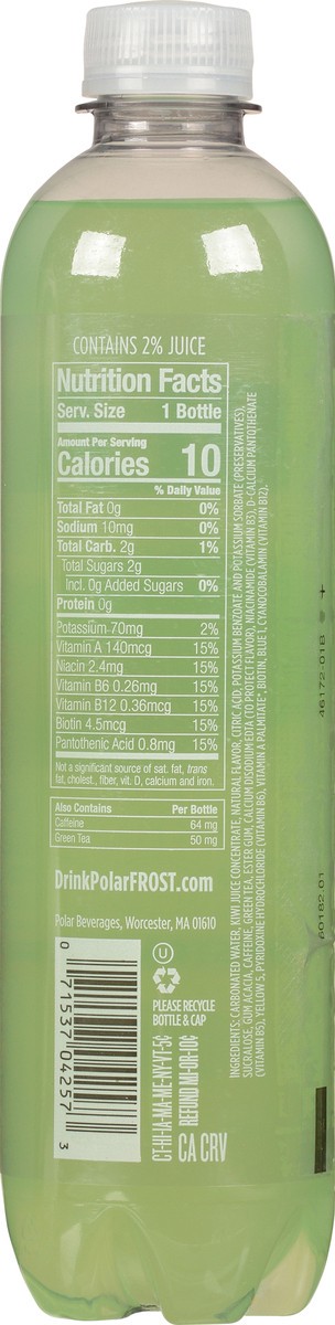 slide 4 of 9, POLAR BEVERAGES Frost Kiwi Straw - 17 fl oz, 17 fl oz