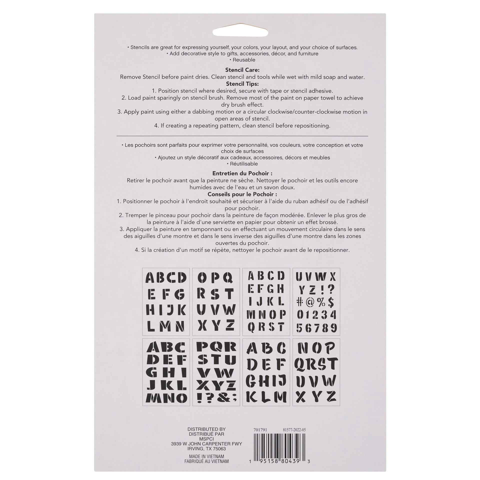 slide 4 of 4, 1.5" Comic Book Alphabet Stencils By Craft Smart, 1.5 in